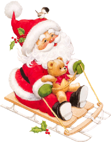 Santa En Trineo - Nikolaus Gifs (400x506)