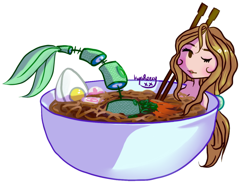 Udon Noodles And Mermaid Life By Kysreecy - Comics (1283x939)