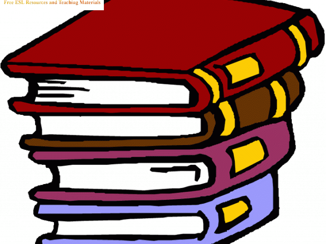 Classroom Objects Clipart - Cartoon Books (640x480)