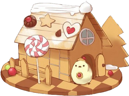 小鸡糖果小木屋 - Kawaii Gingerbread House (542x365)