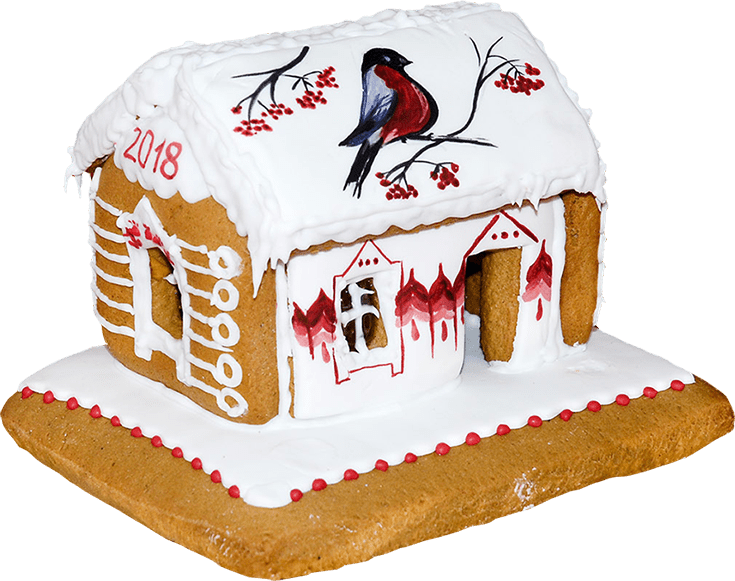 Мы Изготовим Имбирные Пряники По С Оригинальным Дизайном - Gingerbread House (735x581)