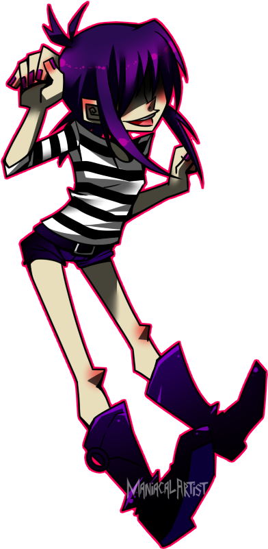 Noodle Doodle By Krooked-glasses - Noodle Gorillaz Png (500x850)