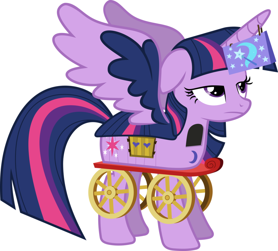 Trixie's Wagon Twilight By Annieroshino - Mlp Twilight And Trixie Fusion (942x849)