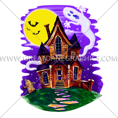 Haunted House - Illustration (385x385)