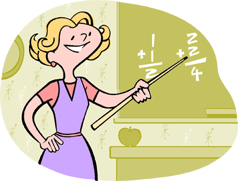 Teacher In Math Class Royalty Free Vector Clip Art - Math Class Clipart (1013x768)