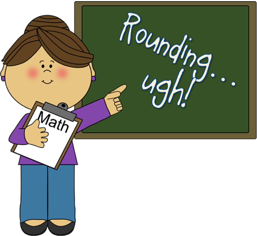 Math Teacher Clipart - Rounding Clipart (861x789)