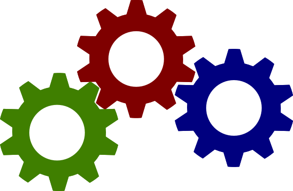 Robot Gears Clipart - Gear Clipart (600x391)