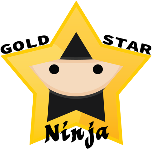 Gold Star Ninja - Sign (525x512)