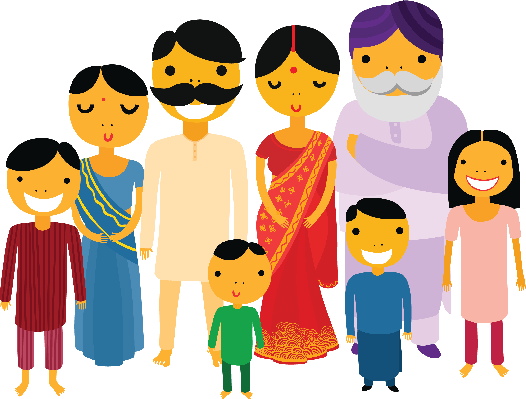 Big Family - Clip Art (526x399)
