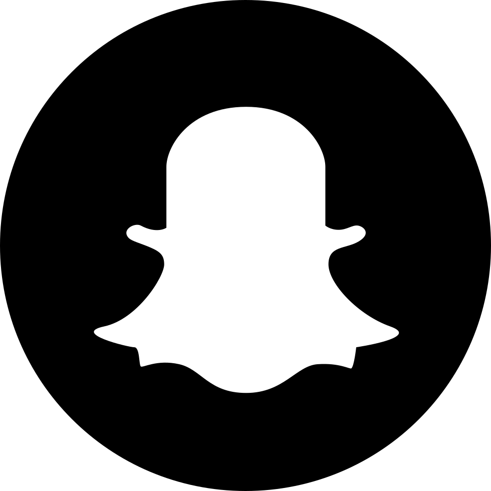 Black Snapchat Logo Png (980x980)