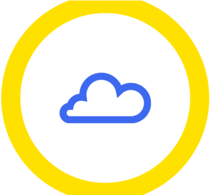Badge Icon "cloud " Provided By The Noun Project Under - Circle (495x400)