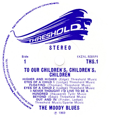 The Moody Blues Late 1969 Album Titled 'to Our Children's - Cd Label Moody Blues December (396x396)