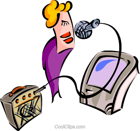 Karaoke Royalty Free Vector Clip Art Illustration - Karaoke (480x448)