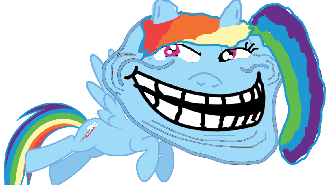 Troll Rainbow Dash By Mlp8778 - Maxpedition Troll Face (swat) Morale Patch (1249x639)