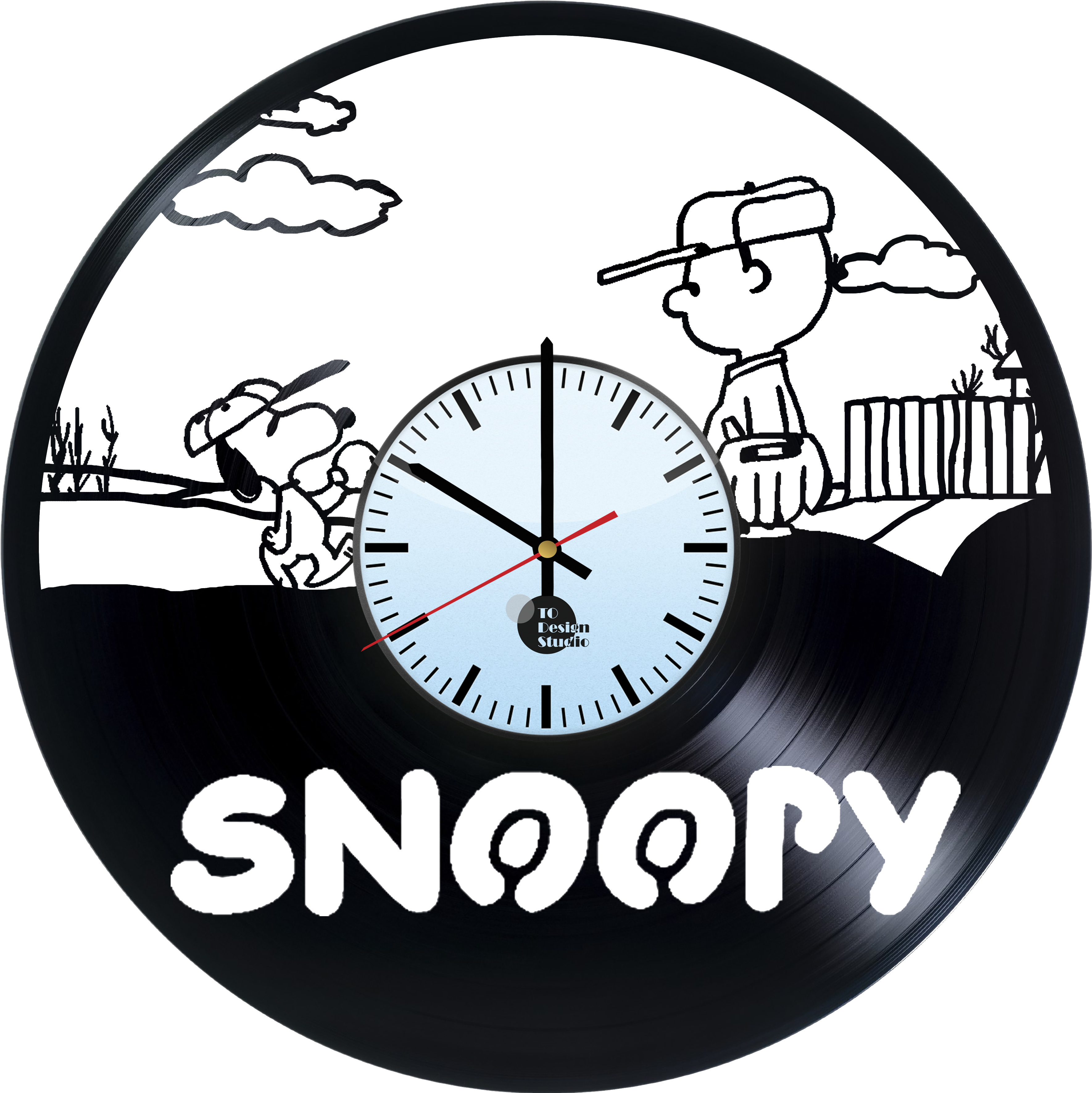 Snoopy Comics Handmade Vinyl Record Wall Clock Fan - Snoopy Vinyl Record Wall Clock Snoopy Lazy Vinyl Record (4016x4016)