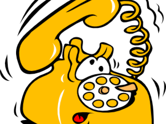 Phone Clipart Cartoon - Cartoon Telephone (640x480)