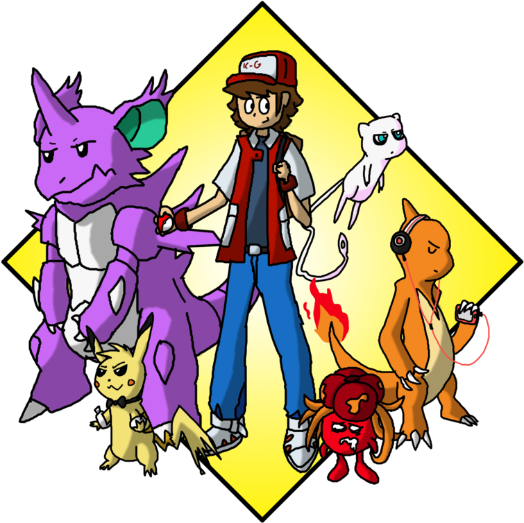 Yellow Nuzlocke Team By Kame-ghost - Cartoon (900x771)