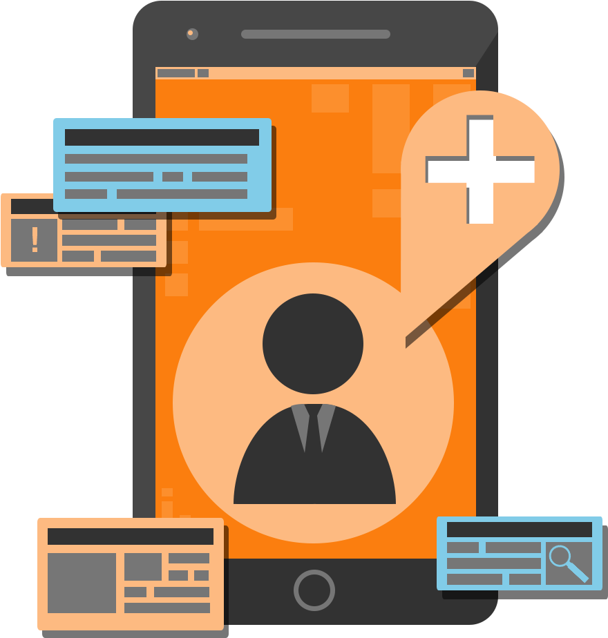 Database Clipart Phone Directory - Graphic Design (1080x1080)