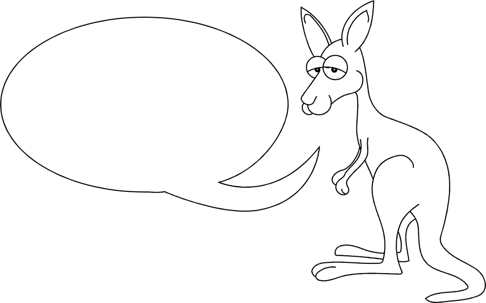 Illustration Of A Kangaroo With A Blank Text Bubble - Illustration (958x597)