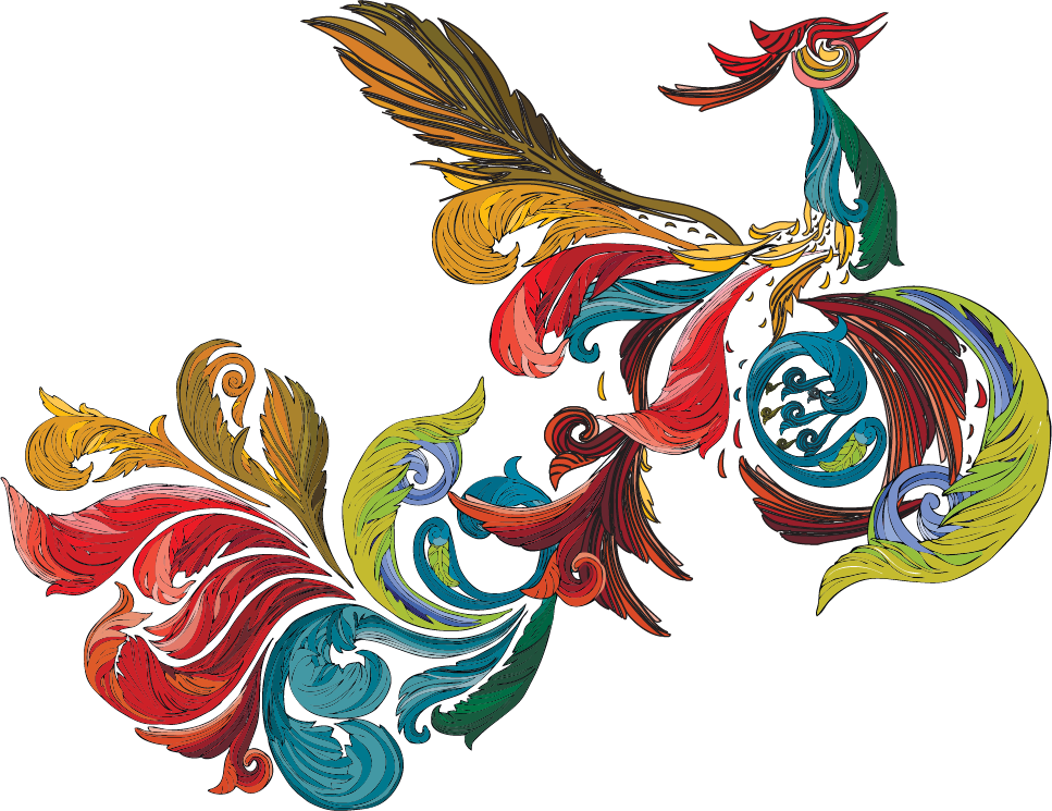Creative Color Feather Vector Phoenix 967*745 Transprent - Beautiful Phoenix (967x745)