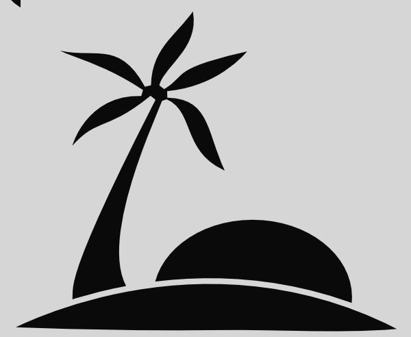 Beach Clip Art Black And White (600x492)