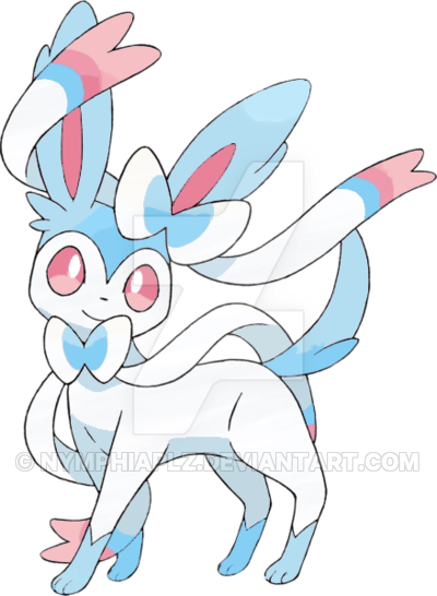 Male Sylveon By Nymphiaplz - Sylveon And Shiny Sylveon (400x546)
