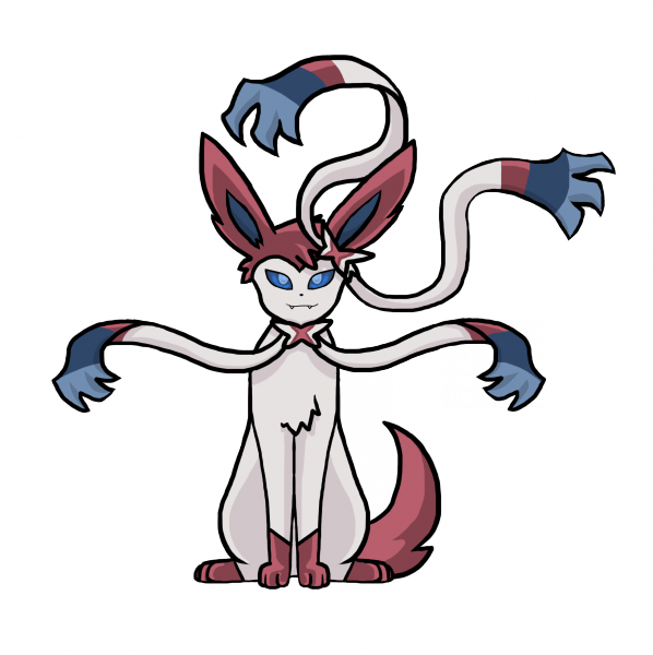A Male Dark/fairy Type Sylveon Named Kethsiel - A Male Dark/fairy Type Sylveon Named Kethsiel (598x600)