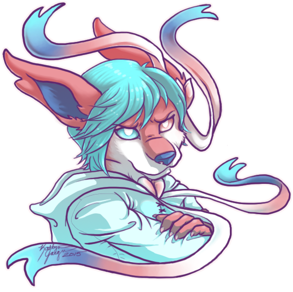 Flynn The Sylveon By Gtaichou - Sylveon Anthro Male (589x587)