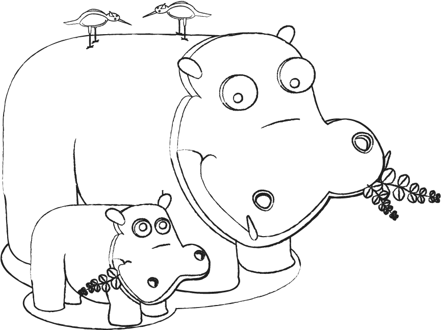 Hippo Memo - Cartoon (1024x1008)