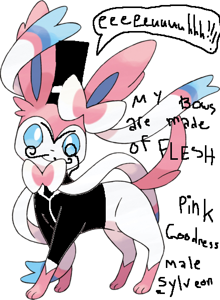 My Bows Are Made Of Flesh - Sylveon Flesh Bows (439x599)