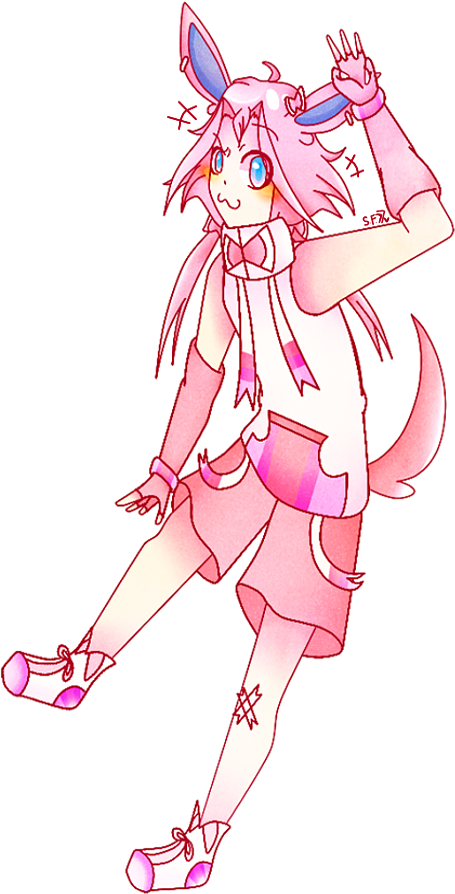 [pokmon] Human Male Sylveon By Superfrancy77 - Cartoon (454x918)