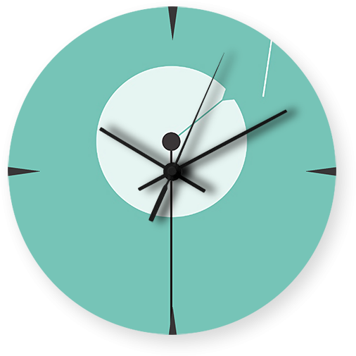 Galaxy Flower Art Printed Wall Clock - Number (600x600)