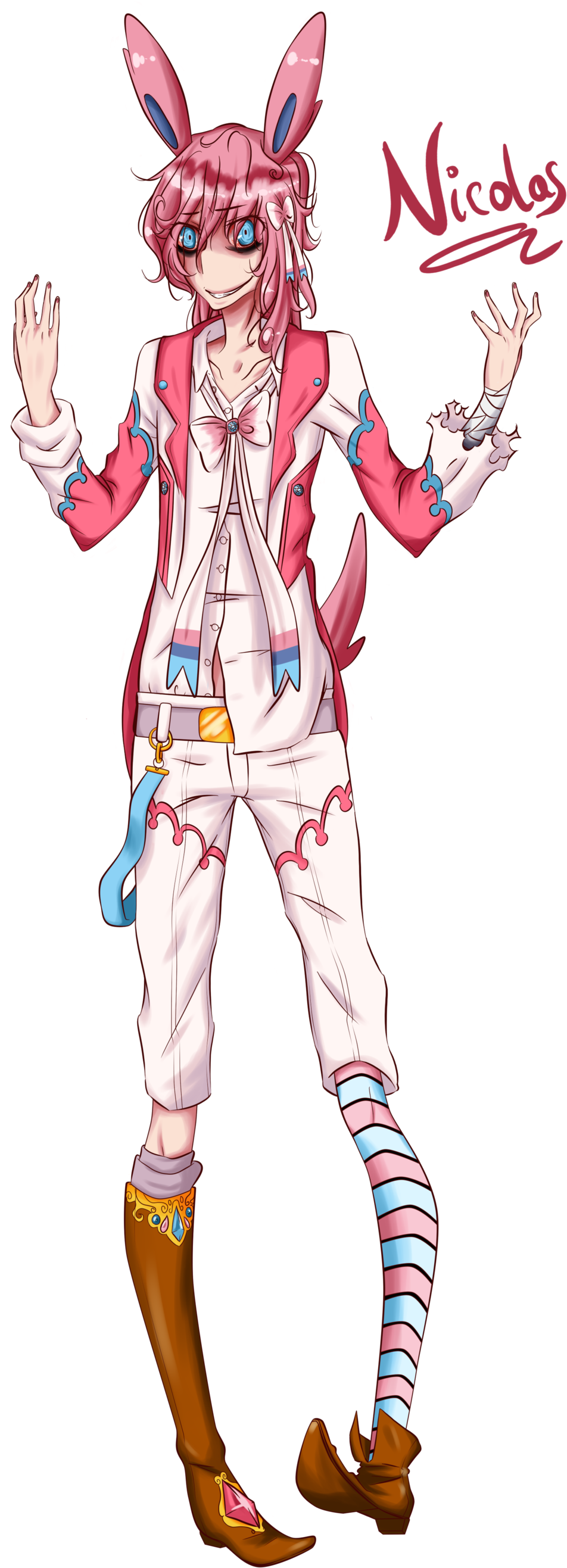 Sylveon Gijinka - Pokemon Sylveon Human Boy (1024x2688)
