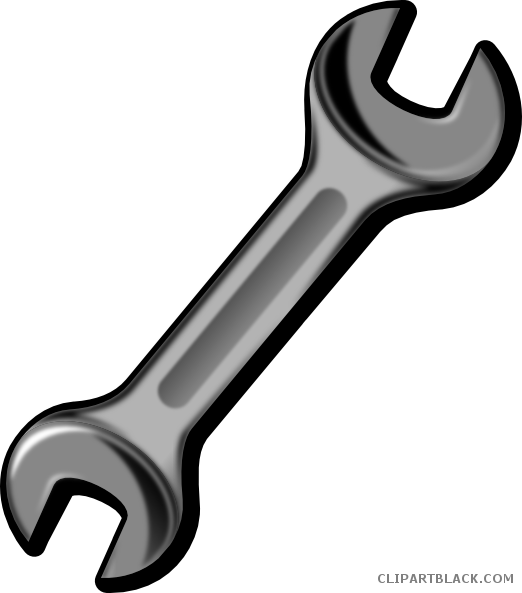 Gray Tools Tools Free Black White Clipart Images Clipartblack - Wrench Clipart (522x593)