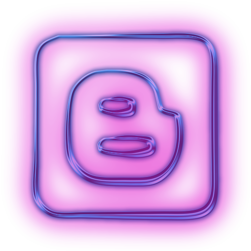 Blogger Logo Icon Photos - Glowing Pink Social Media Icones (512x512)