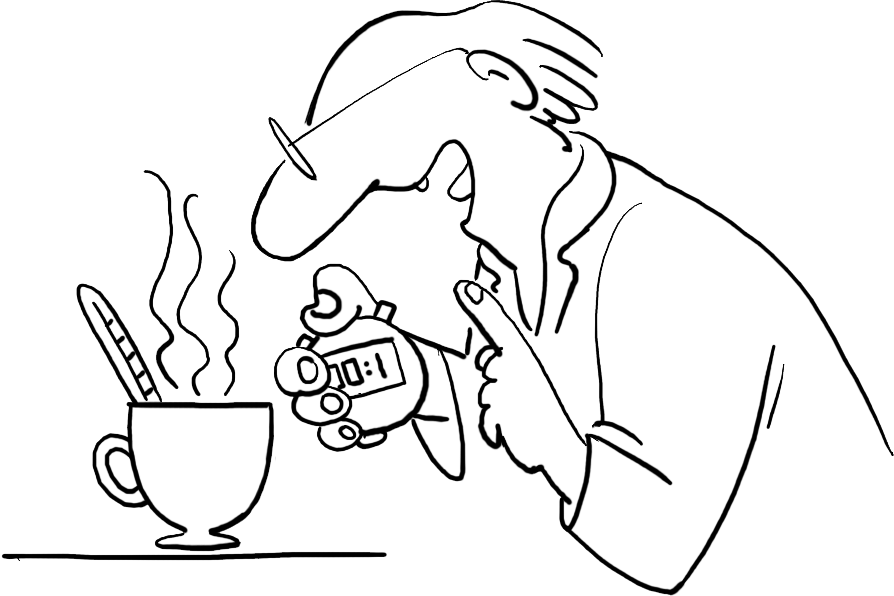 Messen Wie Der Tee Kühlt - Illustration (894x596)