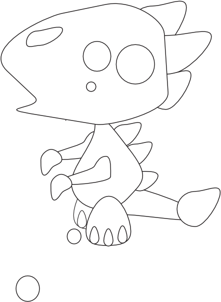 Smok Dragon Black White Line Art 555px - Line Art (555x785)