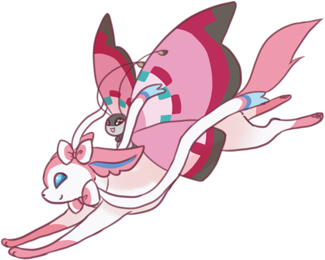 Male Sylveon Vivillon By Sliver Of Moonlight-d6hpuy6 - Cartoon (808x575)