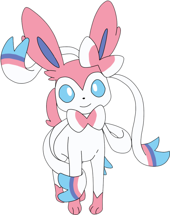 Sylveon Sticker For Ios & Android - Sylveon Pokemon And Pikachu (606x752)