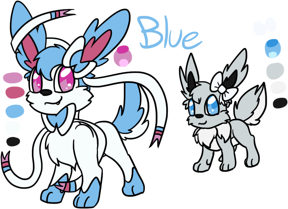Blue The Shiny Sylveon Gender - Cartoon (1080x700)