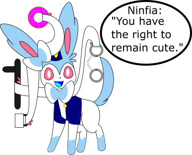 Ninfia, The Shiny Sylveon Police By Real-angelthegamer - Shiny Sylveon (387x312)