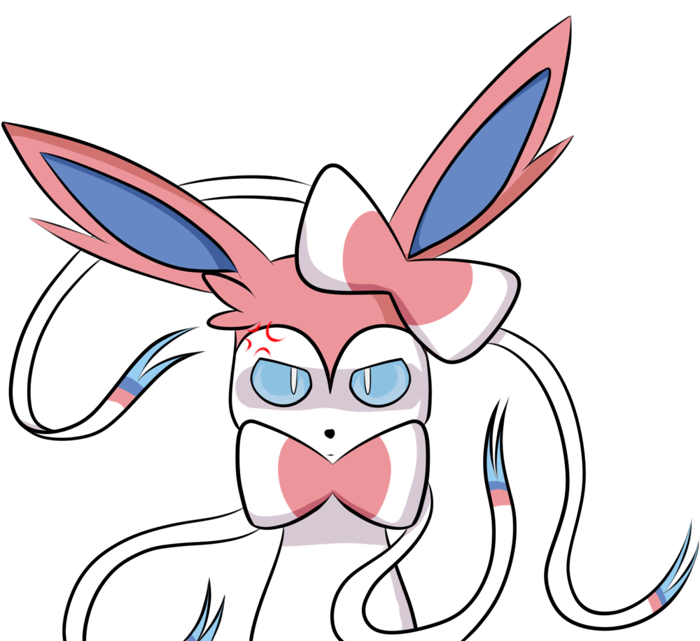 Request Angry Sylveon By Tharkan On Deviantart - Angry Sylveon Png (1024x922)