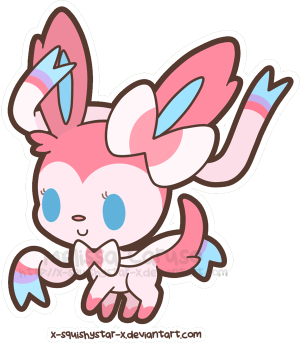 Squishy Ninfia / Sylveon By X Squishystar X - Draw Cute Sylveon (600x686)