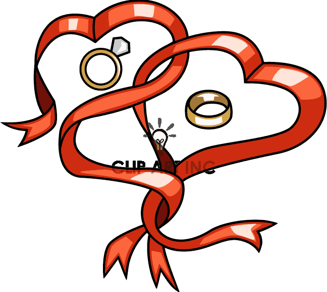 Wedding Rings Cross Clip Art - 50th Rectangle Magnet (648x580)