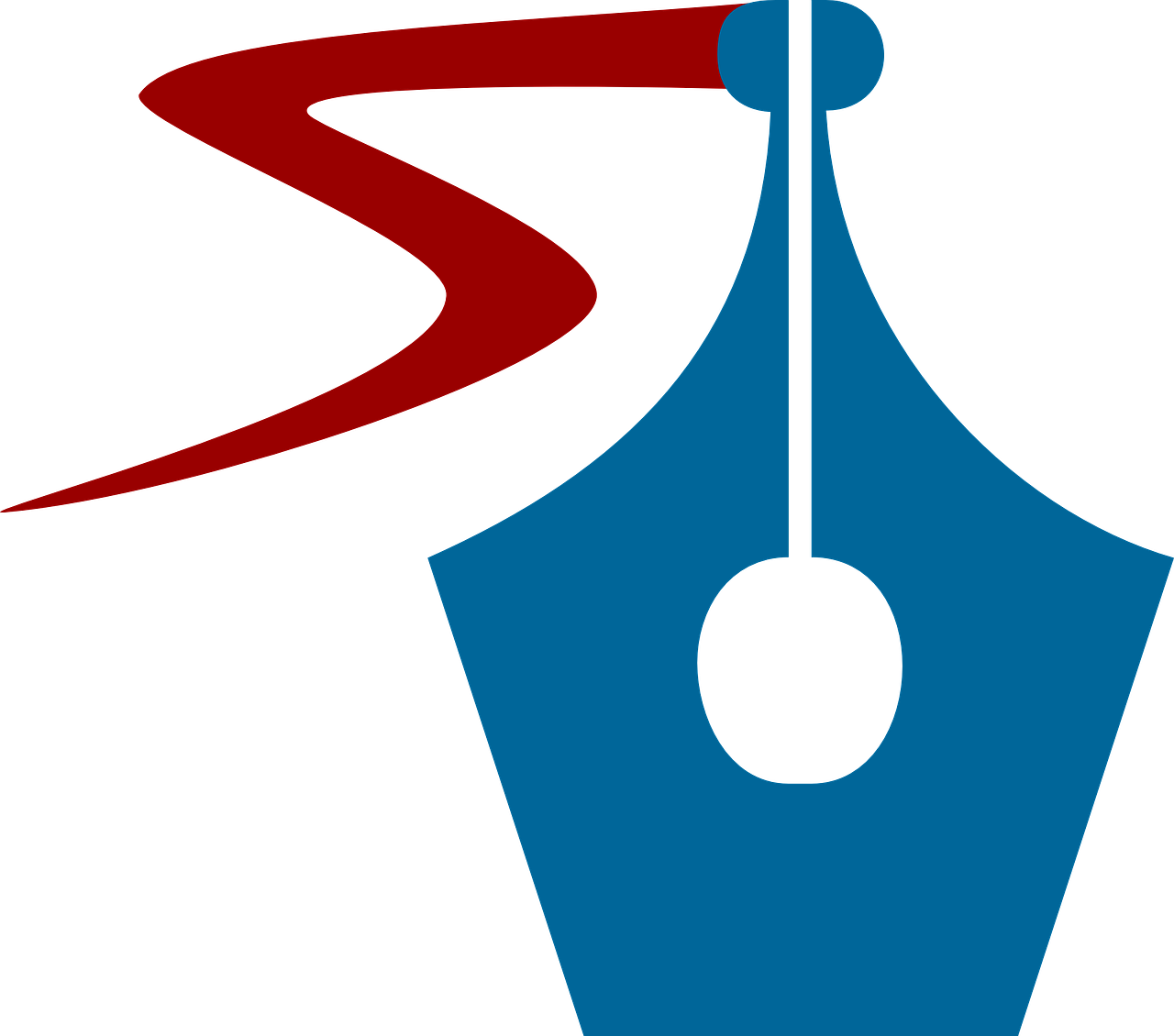 Essay Writing Drawing Clip Art - Pen Nib Logo Png (1280x1130)