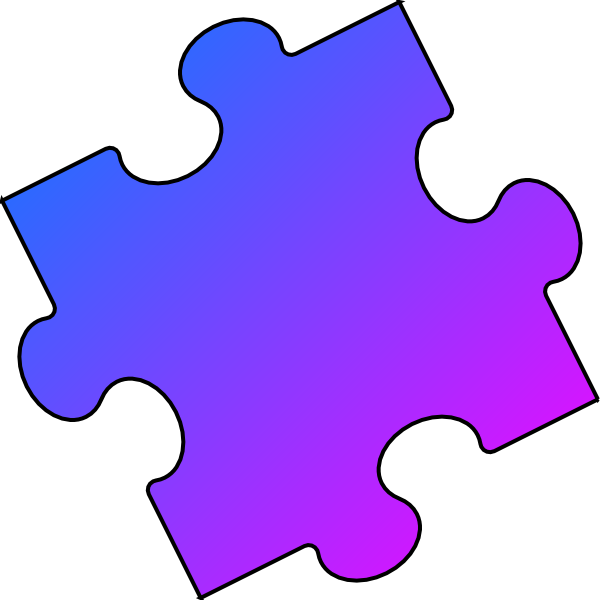 Puzzle Clipart Pice - Purple Puzzle Piece (600x600)