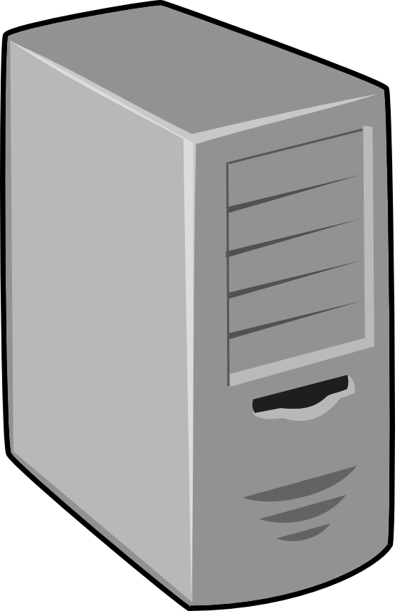 Application Server Clipart - Computer Case (555x858)