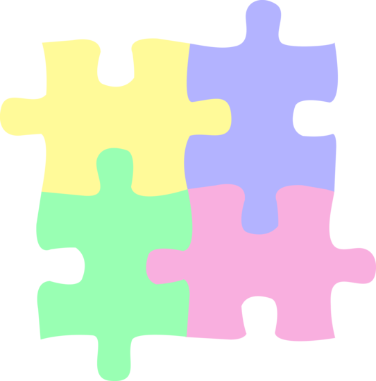 Colored Puzzle Pieces Free - Photography (542x550)
