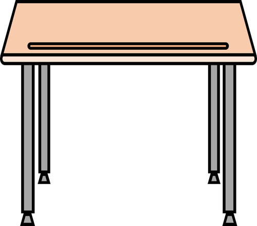 Clipart Of Desk 214 Desk Free Clipart Public Domain - Drawing Of A Student Desk (500x440)