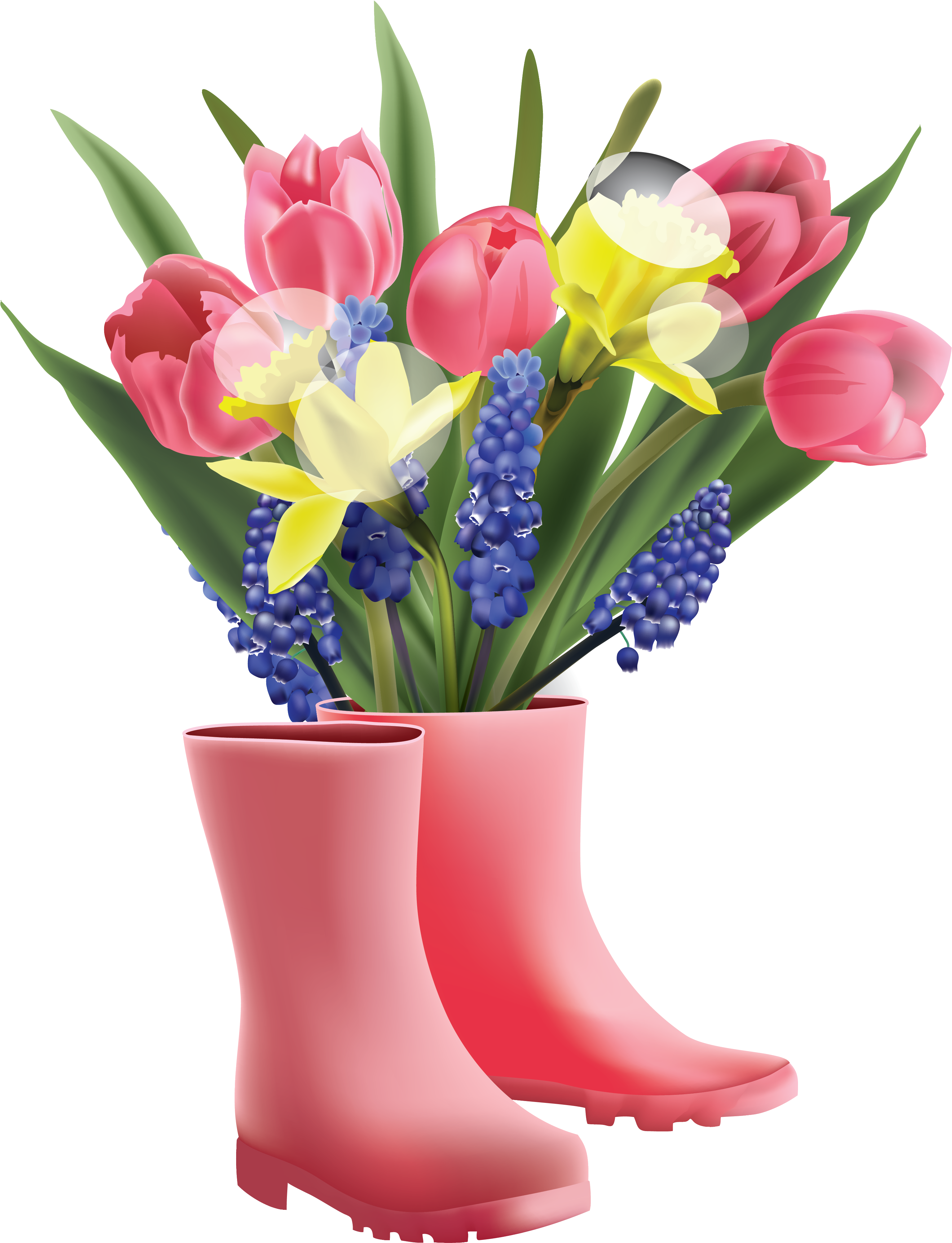 Flower Bouquet Clip Art - Tulip (4792x5325)